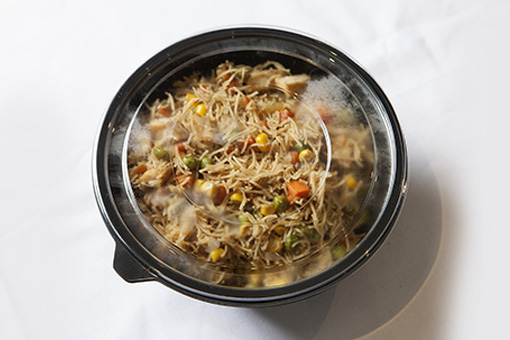 chicken egg noodles - container closed